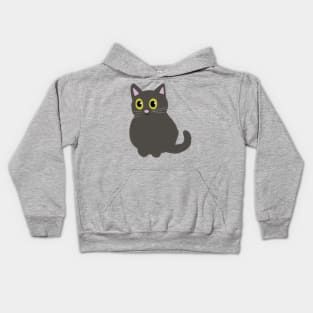 Cat drawn badly Kids Hoodie